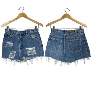 Coca-Cola Vintage Denim Distressed High Waisted Shorts 27/4